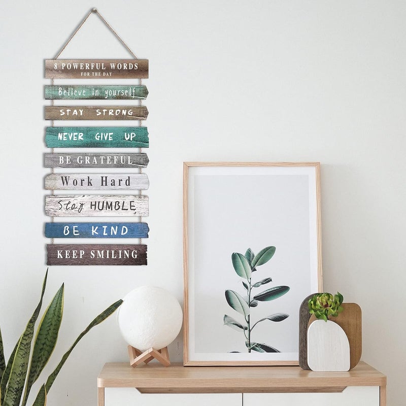 Joyhawk Inspirational Wall Art Decor for Office, Wooden Rustic Hanging Motivational Wall Art Decoration Sign, Inspiring Positive Quotes Wall Art for Home Living Room Bedroom Bathroom Classroom Gym 12"x24" - Image 5